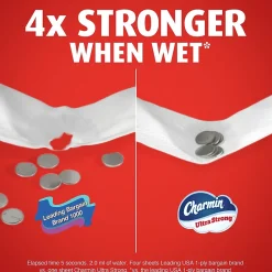 Ultra Strong Mega Toilet Paper, 2-ply, White, 220 Sheets/Roll, 18 Rolls/Case (01560/52084)<Charmin Clearance