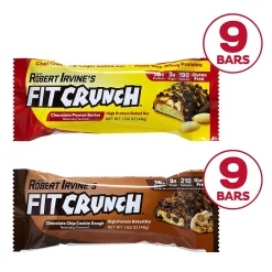 FITCRUNCH Chef Robert Irvine's High Protein Bars, Variety Pack (1.62 oz., 18 ct.)