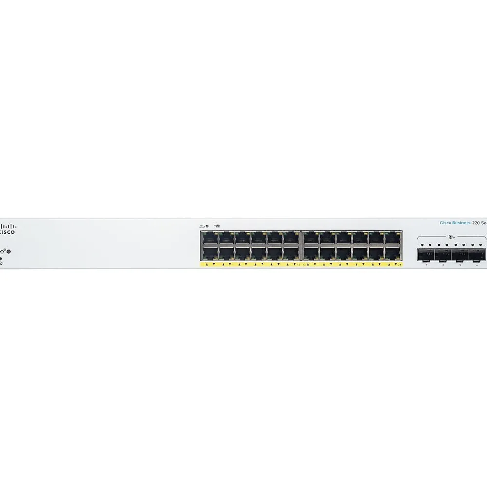 Clearance Cisco 220 24-Port Gigabit Ethernet Managed Switch, Silver (CBS22024FP4XNA)