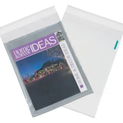 Partners Brand Clear View Poly Mailers, Clear/White, 14" x 17", 100/Case