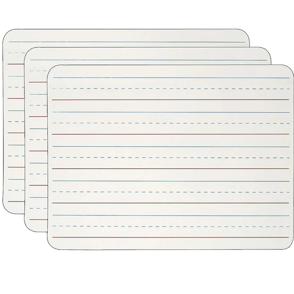 Dry Erase*CLI 2-Sided Magnetic Plastic Mobile Dry-Erase Whiteboard, 9" x 12", 3/Pack (CHL35135-3)