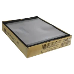 Sheet Protectors|C-Line Magnetic Stitched Job Ticket Holder, 9" x 12", Black/Clear, 25/Pack (CLI85912)