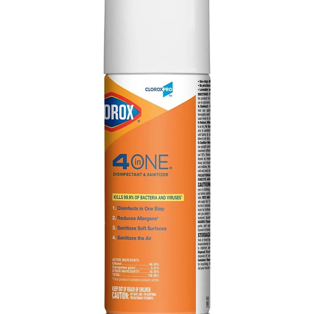 4 in One Disinfectant & Sanitizer, Citrus, 14 oz. Can (31043)<Clorox Best