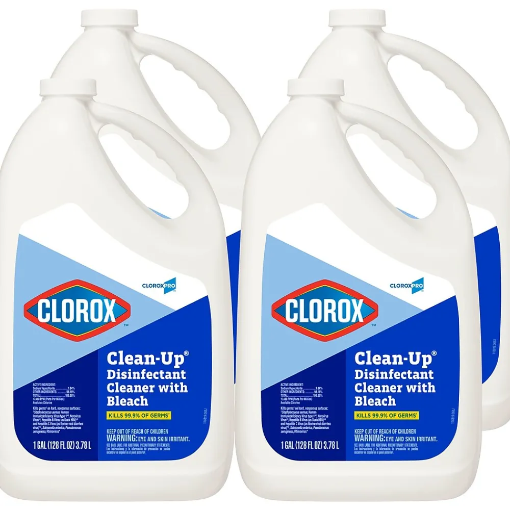 Clorox Clean-Up Disinfectant Cleaner with Bleach Refill, Unscented, 128 oz., 4/Carton (CLO 35420CT)<CloroxPro Outlet