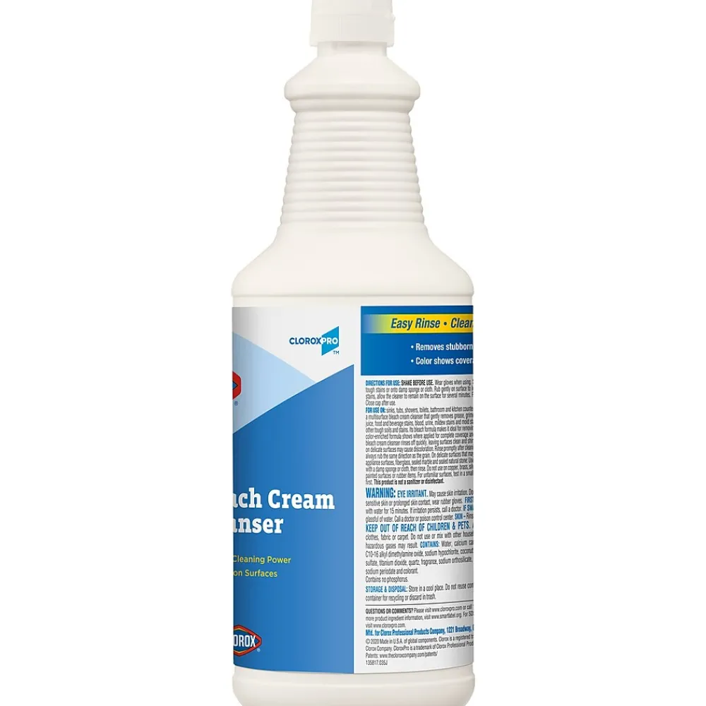 Pro Bleach Cream Cleaner, Fresh Scent, 32 oz., 8/Carton (CLO 30613)<Clorox