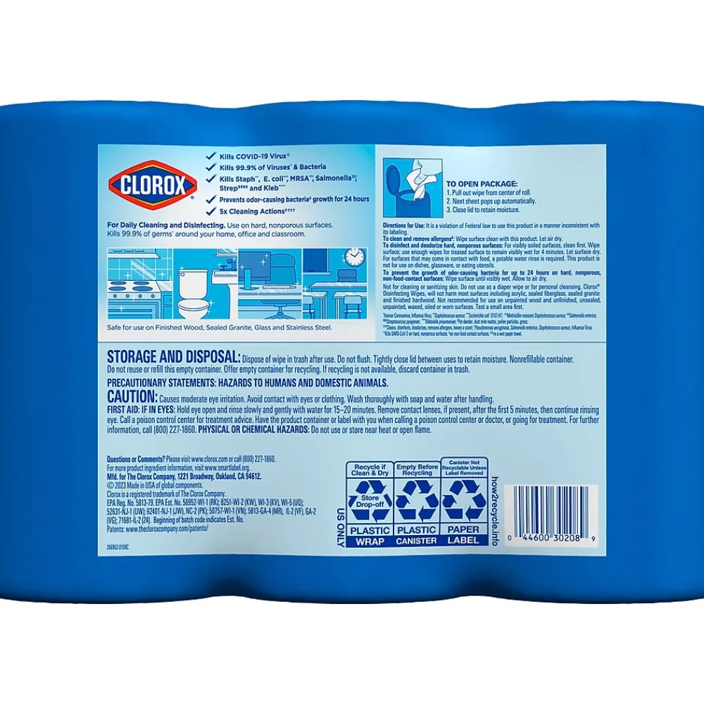 Disinfecting Wipes Value Pack, 75 Wipes/Container, 3/Pack (30208)<Clorox Hot
