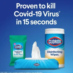 Disinfecting Wipes On The Go, Bleach Free Travel Wipes, Fresh Scent, 9 Count (01665)<Clorox Sale