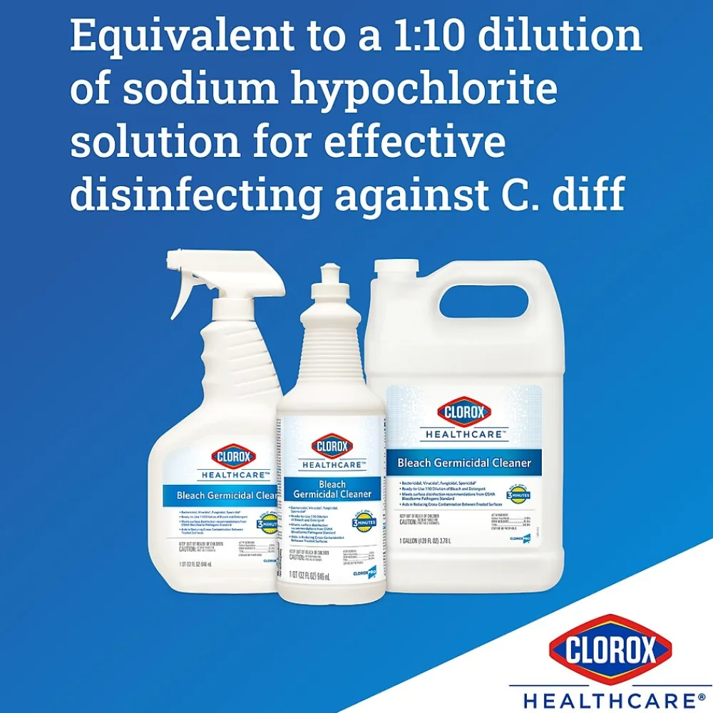 Bleach Germicidal Cleaner Refill, 128 oz., 4/Carton (68978)<Clorox Healthcare Best