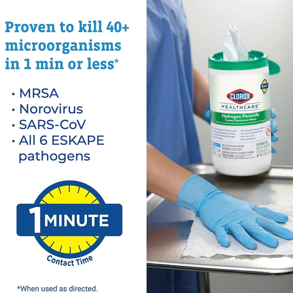 Disinfecting Wipes, 185 Wipes, 2/Carton (30827)<Clorox Healthcare Best