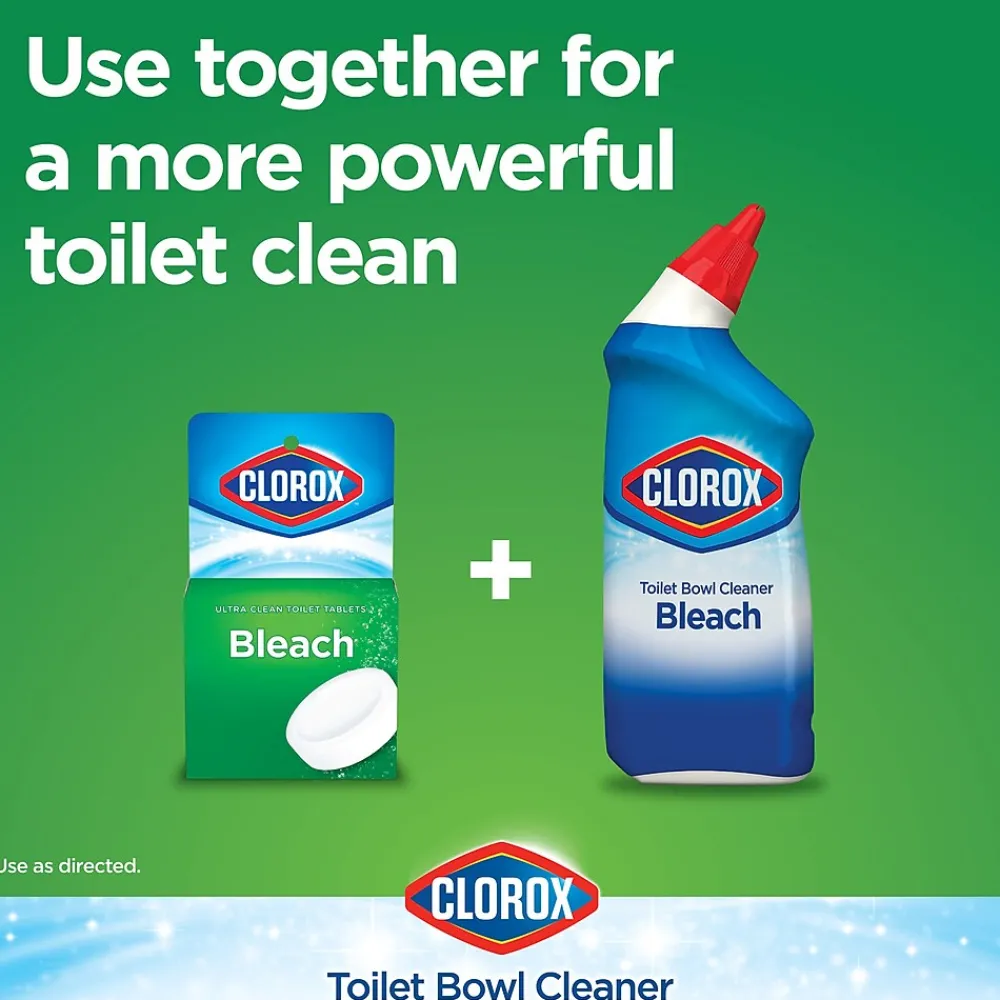 Ultra Clean Toilet Tablets Bleach, 3.5 oz., 2/Pack, 6 Packs/Carton (30024CT)<Clorox New