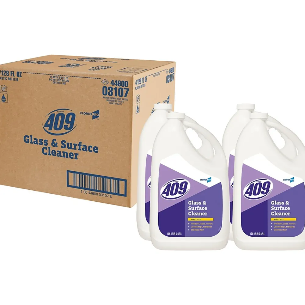 CloroxPro Glass & Surface Cleaner Refill, 128 oz., 4/Pack 03107)<Formula 409 Best