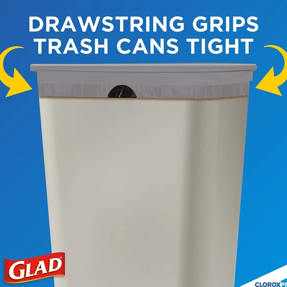 CloroxPro ForceFlex 13 Gallon Tall Kitchen Trash Bag, 23.75" x 24.88", Low Density, .72 mil, Gray, 100/Box (70427)<Glad Hot