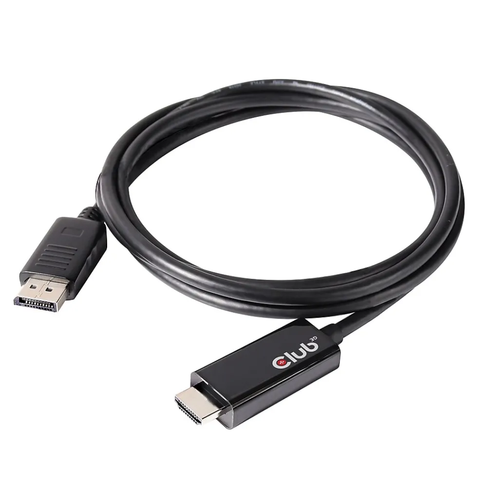 Club 3D Club3D CAC-1082 6.56 feet DisplayPort 1.4 to HDMI 2.0b HDR, Black