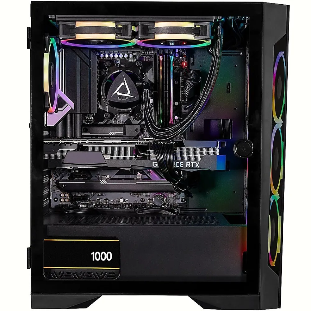 Outlet CLX SET TGMSETRTH2A01BM Gaming Desktop Computer, AMD Ryzen 9 7900X, 32GB Memory, 1TB SSD, 4TB HDD