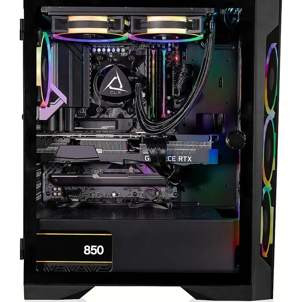 Clearance CLX SET TGMSETRTU2B07BM Gaming Desktop Computer, AMD Ryzen 9 7900X, 32GB Memory, 1TB SSD, 4TB HDD