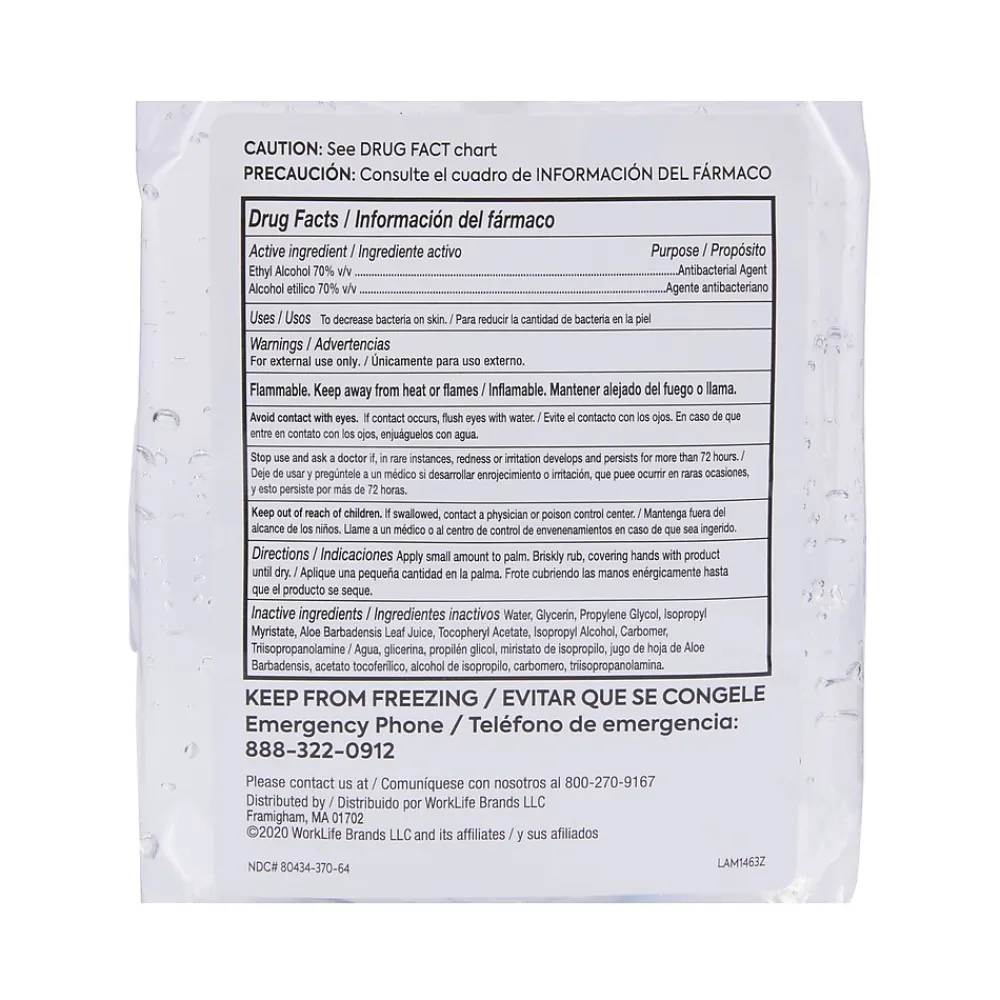 70% Alcohol Gel Hand Sanitizer Refill for J-Series, 1200 mL, 2/Carton (CWJSR-HSG)<Coastwide Professional Best