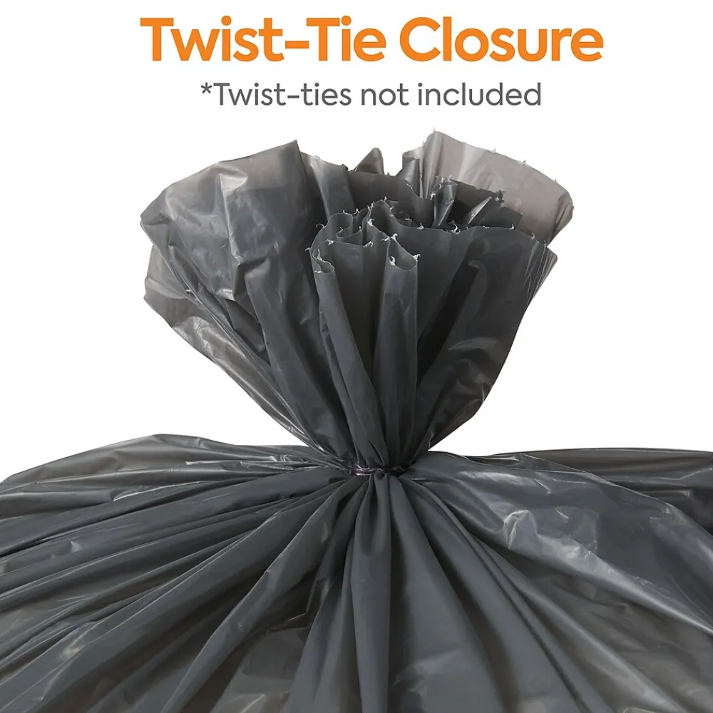 ™ 50-56 Gallon Trash Bag, 43" x 47", Low Density, 0.95 mil, Gray, 100 Bags/Box (CW50715)<Coastwide Professional