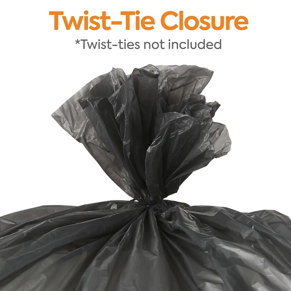 ™ 50-56 Gallon Trash Bag, 43" x 48", High Density, 16 mic, Black, 200 Bags/Box (CW57392)<Coastwide Professional Outlet