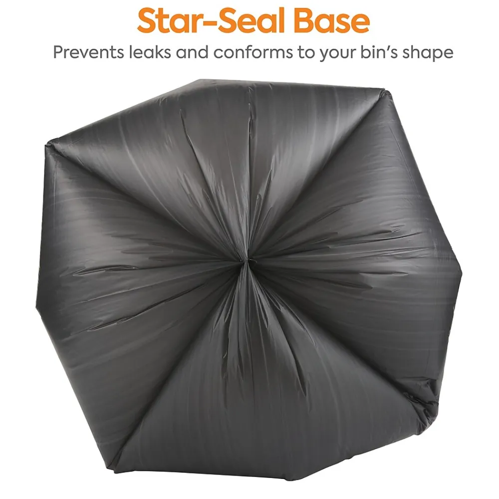 ™ 50-56 Gallon Trash Bag, 43" x 48", High Density, 16 mic, Black, 200 Bags/Box (CW57392)<Coastwide Professional Outlet