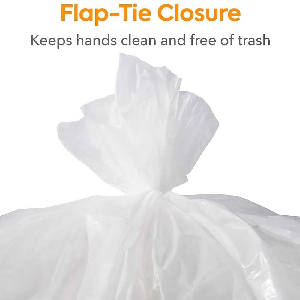 ™ 50-56 Gallon Trash Bag, 43" x 47", Low Density, 1.1 mil, Clear, 100 Bags/Box (CW57393)<Coastwide Professional New