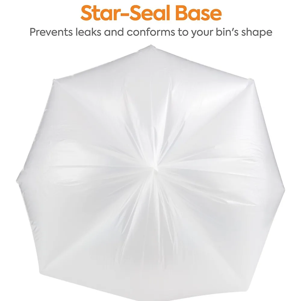 ™ 50-56 Gallon Trash Bag, 43" x 47", Low Density, 1.1 mil, Clear, 100 Bags/Box (CW57393)<Coastwide Professional New