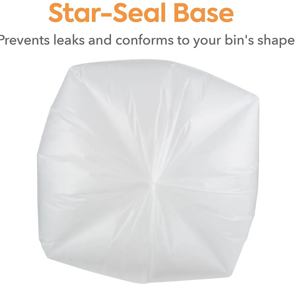 ™ 40-45 Gallon Trash Bag, 40" x 46", Low Density, 2 mil, Clear, 100 Bags/Box (CW57394)<Coastwide Professional Outlet