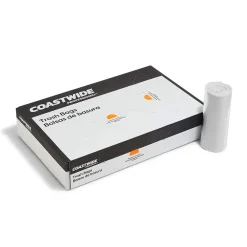 ™ 23 Gallon Trash Bag with 30% PCR, 28" x 45", Low Density, 0.8 mil, Clear, 250 Bags/Box (CW62410)<Coastwide Professional Best