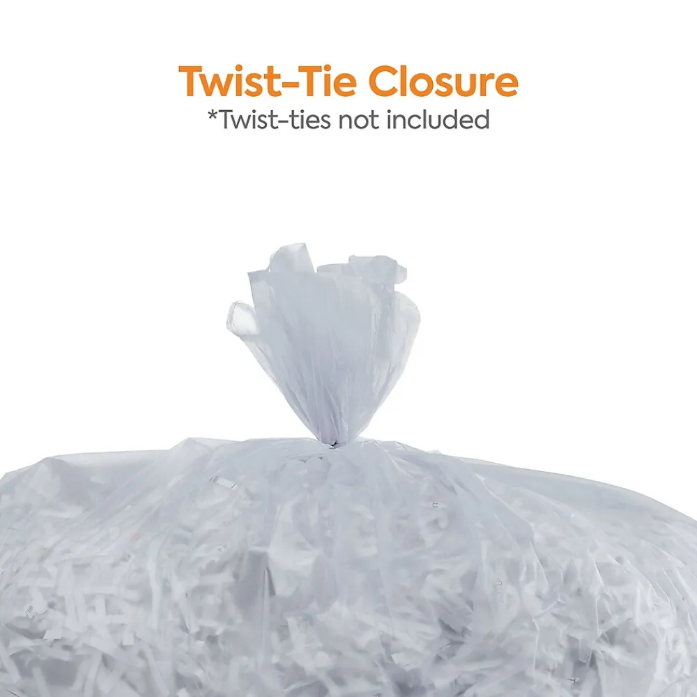 ™ 23 Gallon Trash Bag with 30% PCR, 28" x 45", Low Density, 0.8 mil, Clear, 250 Bags/Box (CW62410)<Coastwide Professional Best
