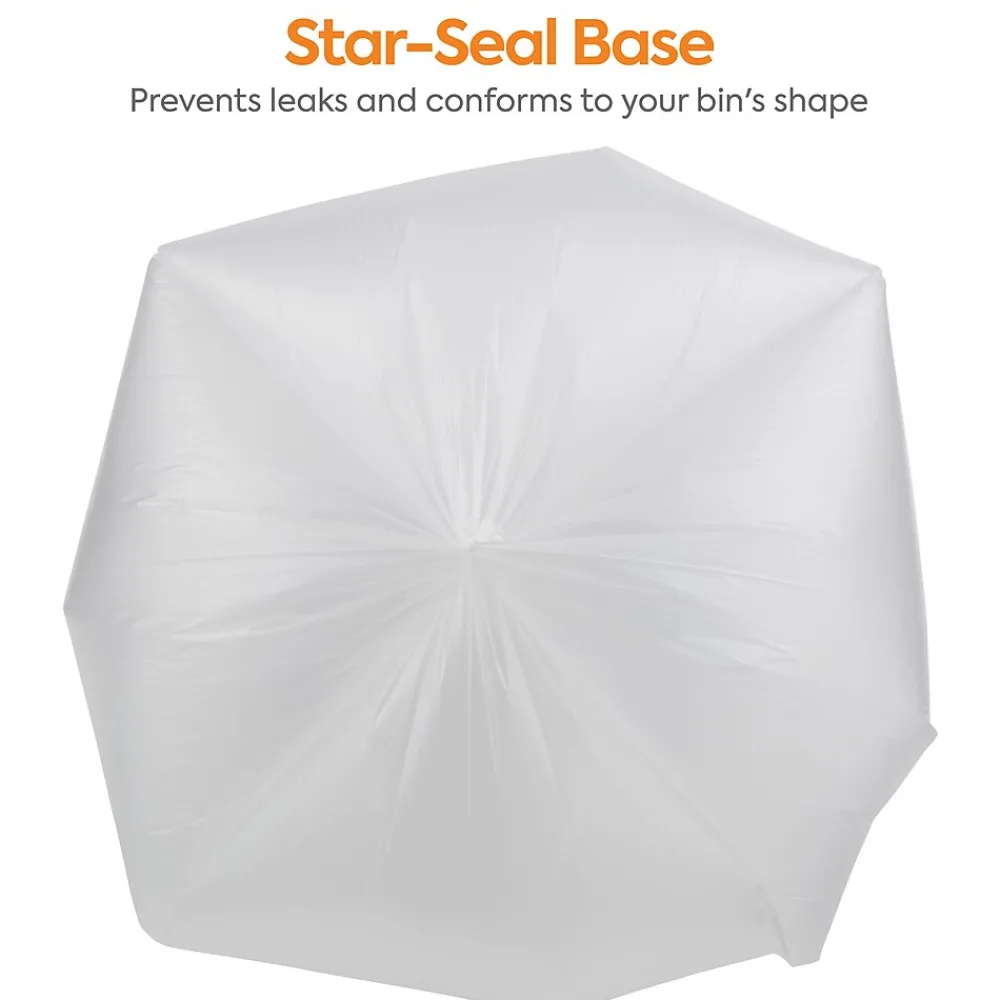 ™ 7-10 Gallon Trash Bag, 24" x 24", High Density, 8 mic, Natural, 1000 Bags/Box (CW25412)<Coastwide Professional Clearance