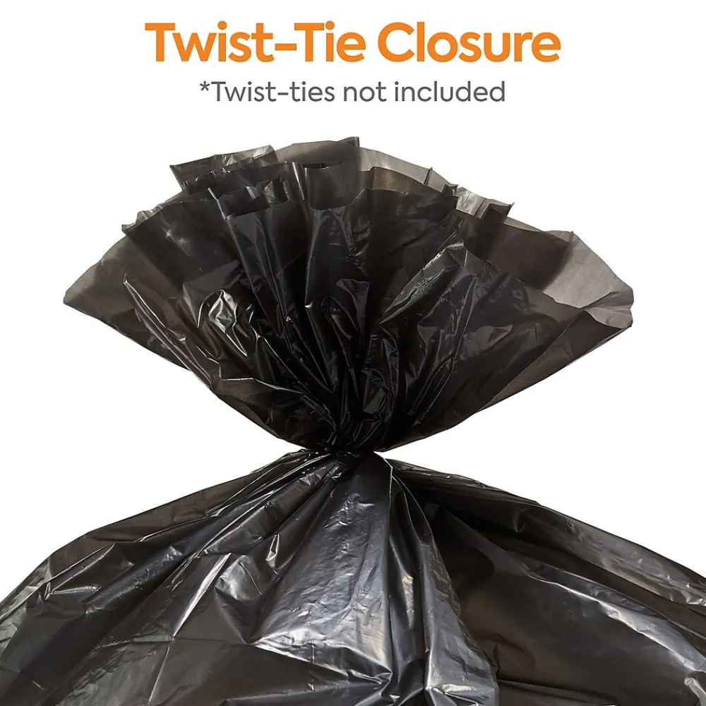 ™ 7-10 Gallon Trash Bag, 24" x 23", Low Density, 0.35 mil, Black, 500 Bags/Box (CW21759)<Coastwide Professional Hot