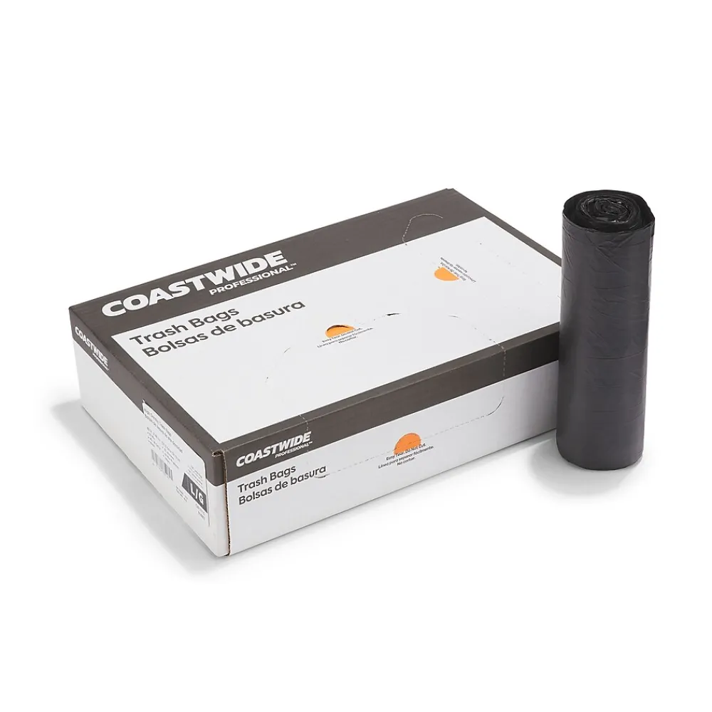 ™ 55-60 Gallon Trash Bag, 38" x 58", Low Density, 1.5 mil, Black, 5 100 Bags/Box (CW25531)<Coastwide Professional Hot