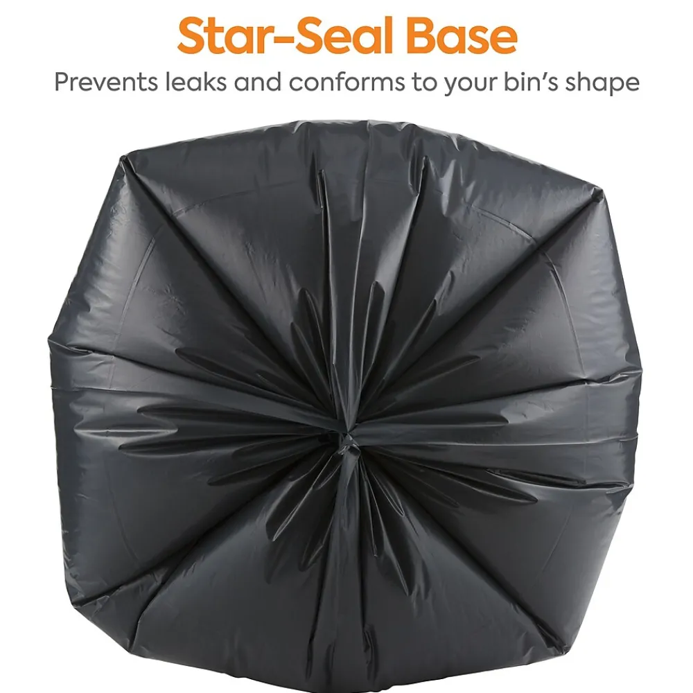™ 55-60 Gallon Trash Bag, 38" x 58", Low Density, 1.5 mil, Black, 5 100 Bags/Box (CW25531)<Coastwide Professional Hot