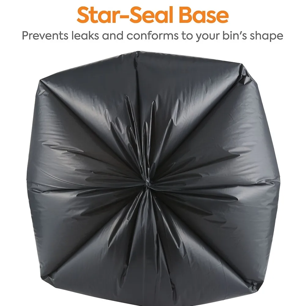 ™ 40-45 Gallon Trash Bag, 40" x 46", Low Density, 1.5 mil, Black, 100 Bags/Box (CW25532)<Coastwide Professional Outlet