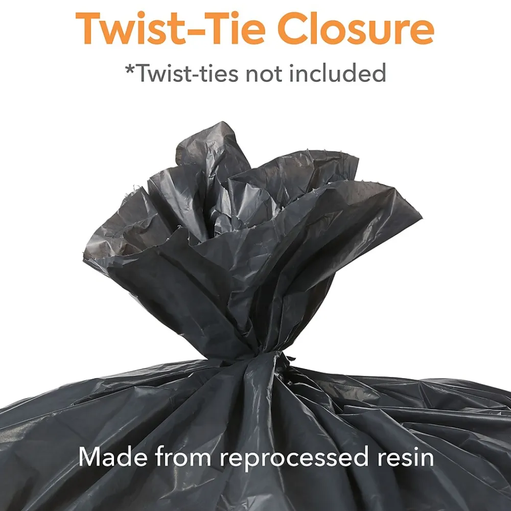 ™ 55-60 Gallon Trash Bag, 38" x 58", Low Density, 1.3 mil, Black, 100 Bags/Box (CW22342)<Coastwide Professional Online