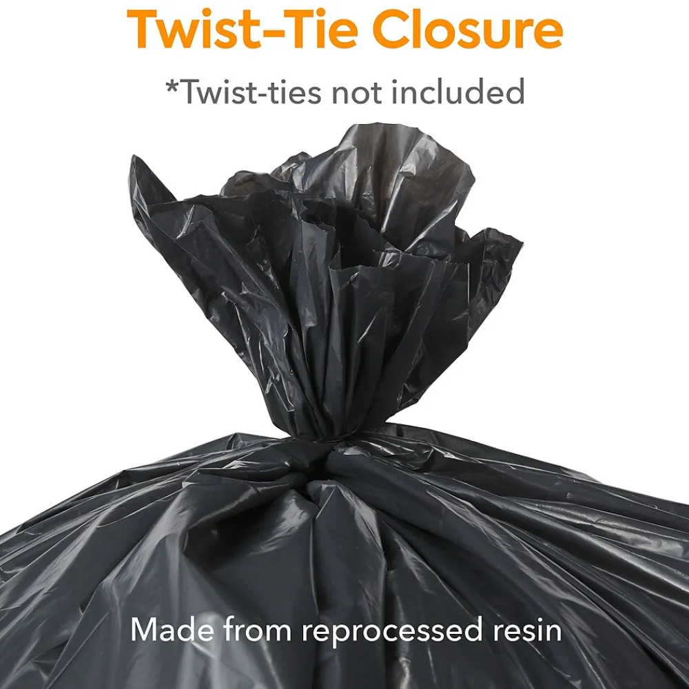 ™ 50-56 Gallon Trash Bag, 43" x 46", Low Density, 1.5 mil, Black, 100 Bags/Box (CW22341)<Coastwide Professional New