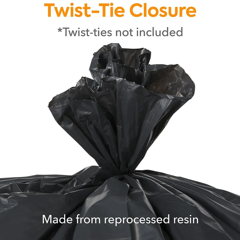 ™ 40-45 Gallon Trash Bag, 40" x 46", Low Density, 1.3 mil, Black, 100 Bags/Box (CW22340)<Coastwide Professional New