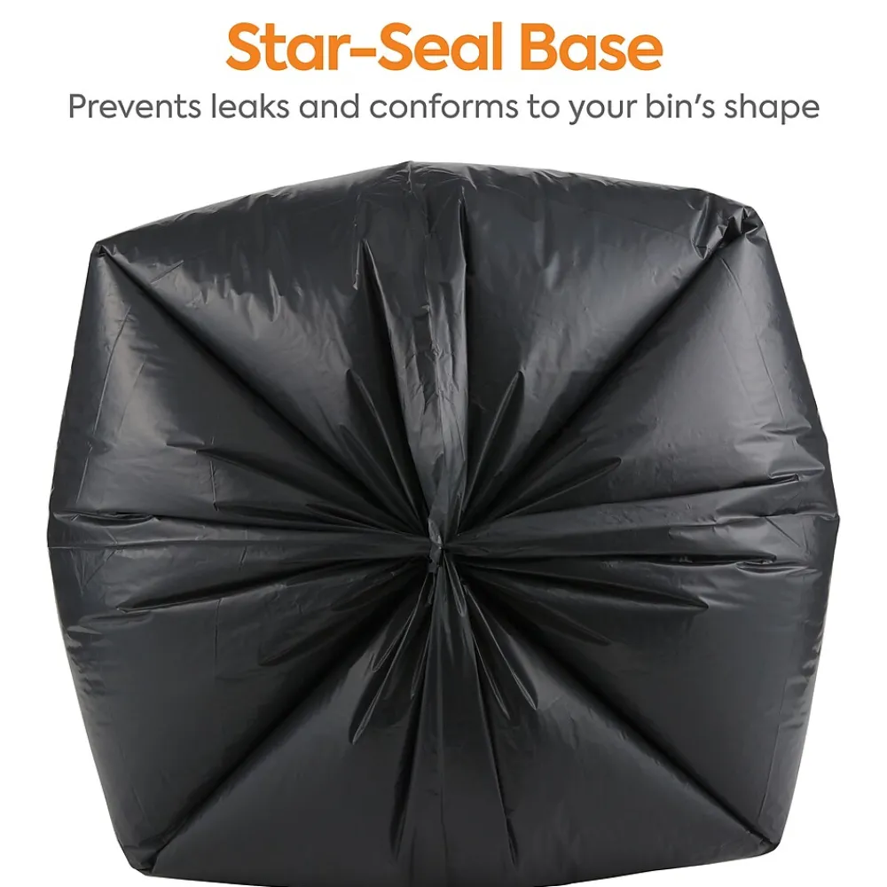 ™ 40-45 Gallon Trash Bag, 40" x 46", Low Density, 1.3 mil, Black, 100 Bags/Box (CW22340)<Coastwide Professional New