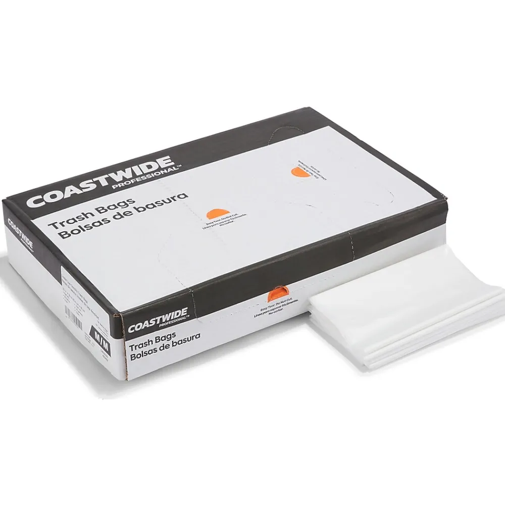 ™ 30-33 Gallon Trash Bag, 33" x 39", Low Density, 0.9 mil, Clear, 150 Bags/Box (CW22339)<Coastwide Professional