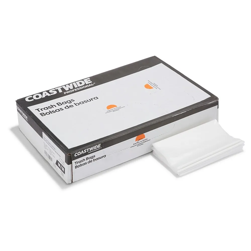 ™ 20-30 Gallon Trash Bag, 30" x 36", Low Density, 0.65 mil, Clear, 250 Bags/Box (CW22338)<Coastwide Professional Clearance