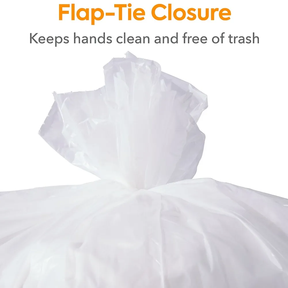 ™ 40-45 Gallon Trash Bag, 40" x 46", Low Density, 1 mil, Clear, 100 Bags/Box (CW17967)<Coastwide Professional New
