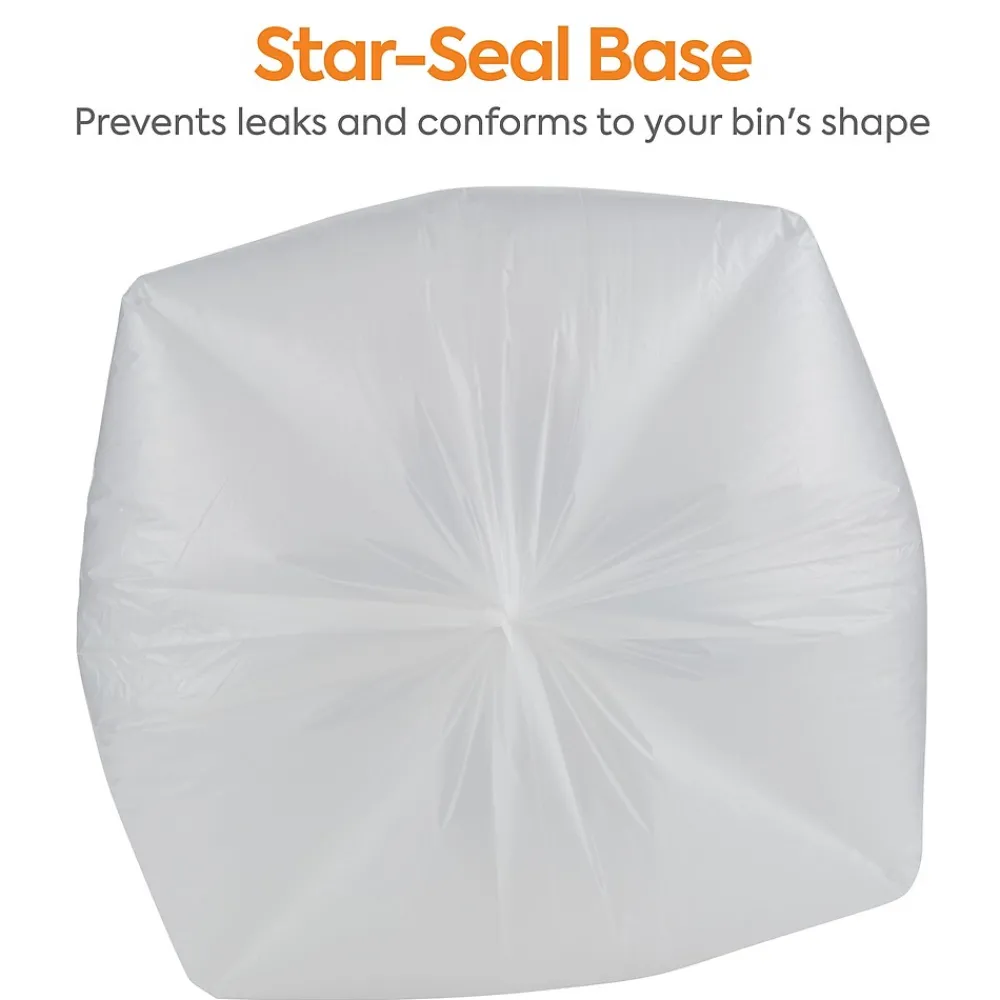 ™ 40-45 Gallon Trash Bag, 40" x 46", Low Density, 1 mil, Clear, 100 Bags/Box (CW17967)<Coastwide Professional New