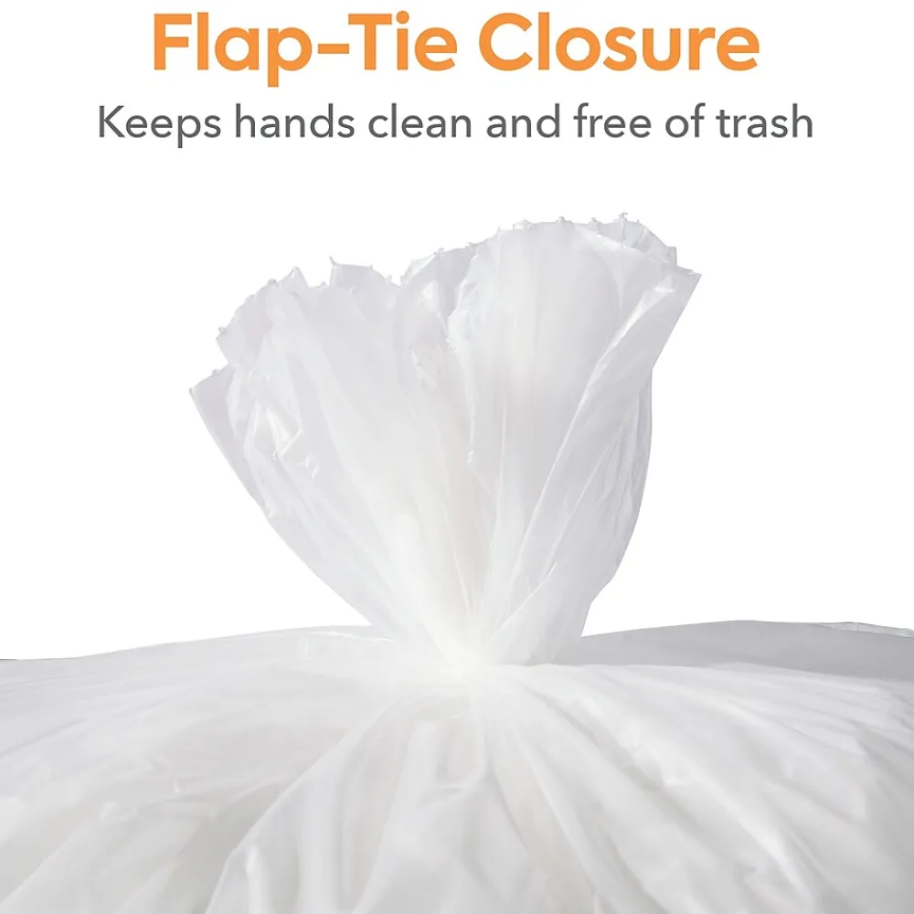 ™ 55-60 Gallon Trash Bag, 38" x 58", Low Density, 1 mil, Clear, 100 Bags/Box (CW17968)<Coastwide Professional