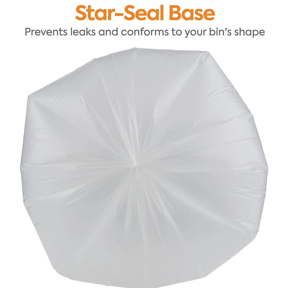 ™ 55-60 Gallon Trash Bag, 38" x 58", Low Density, 1 mil, Clear, 100 Bags/Box (CW17968)<Coastwide Professional