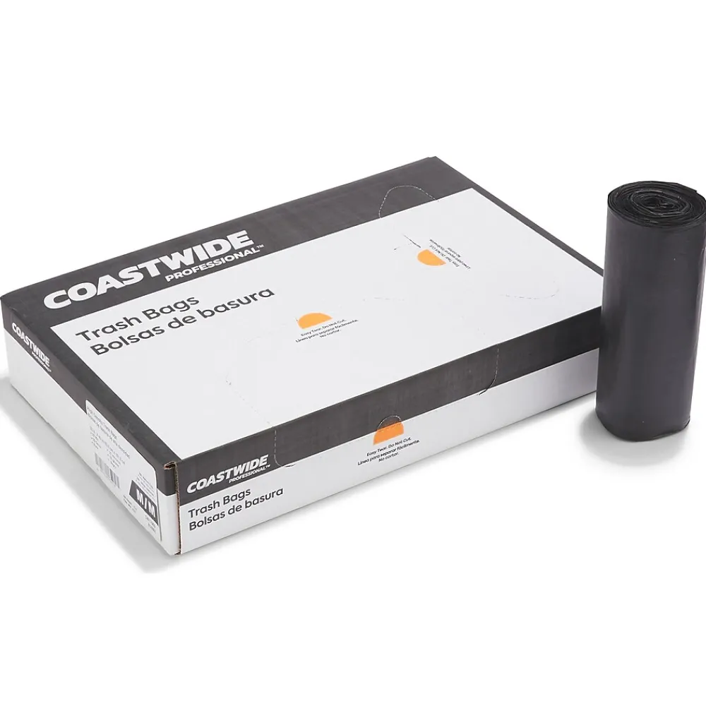 ™ 30-33 Gallon Trash Bag, 33" x 40", High Density, 22 mic, Black, 200 Bags/Box (CW17969)<Coastwide Professional New