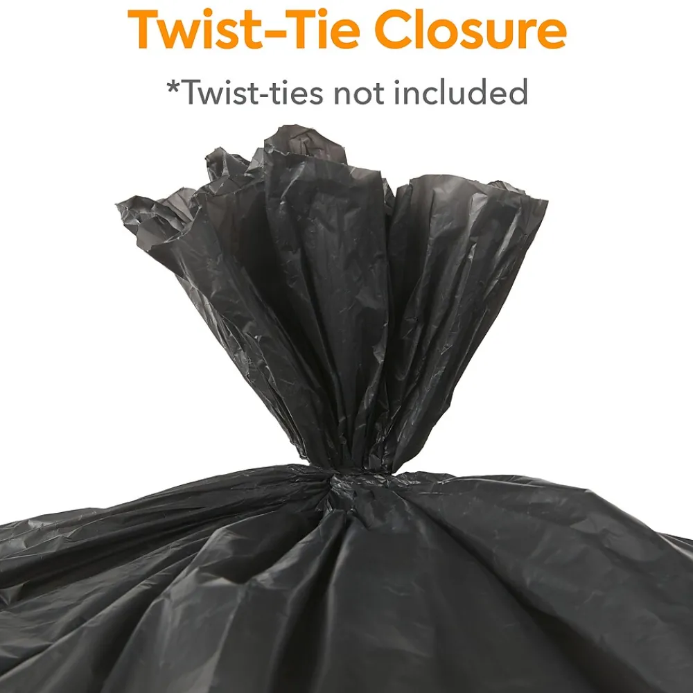 ™ 30-33 Gallon Trash Bag, 33" x 40", High Density, 22 mic, Black, 200 Bags/Box (CW17969)<Coastwide Professional New