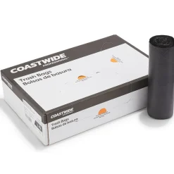™ 40-45 Gallon Trash Bag, 40" x 48", High Density, 22 mic, Black, 150 Bags/Box (CW17713)<Coastwide Professional Discount
