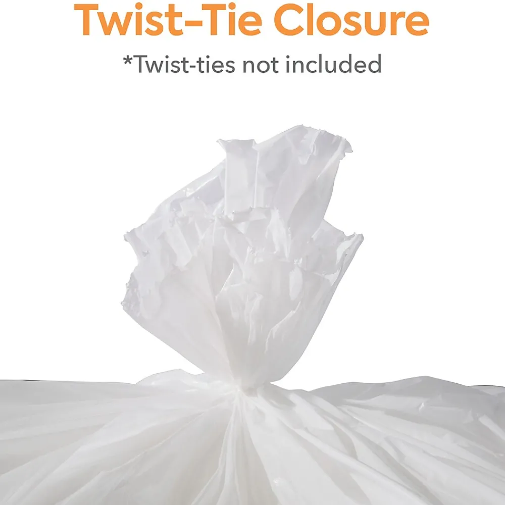 ™ 55-60 Gallon Trash Bag, 38" x 58", Low Density, 0.74 mil, White, 100 Bags/Box (CW18187)<Coastwide Professional Online