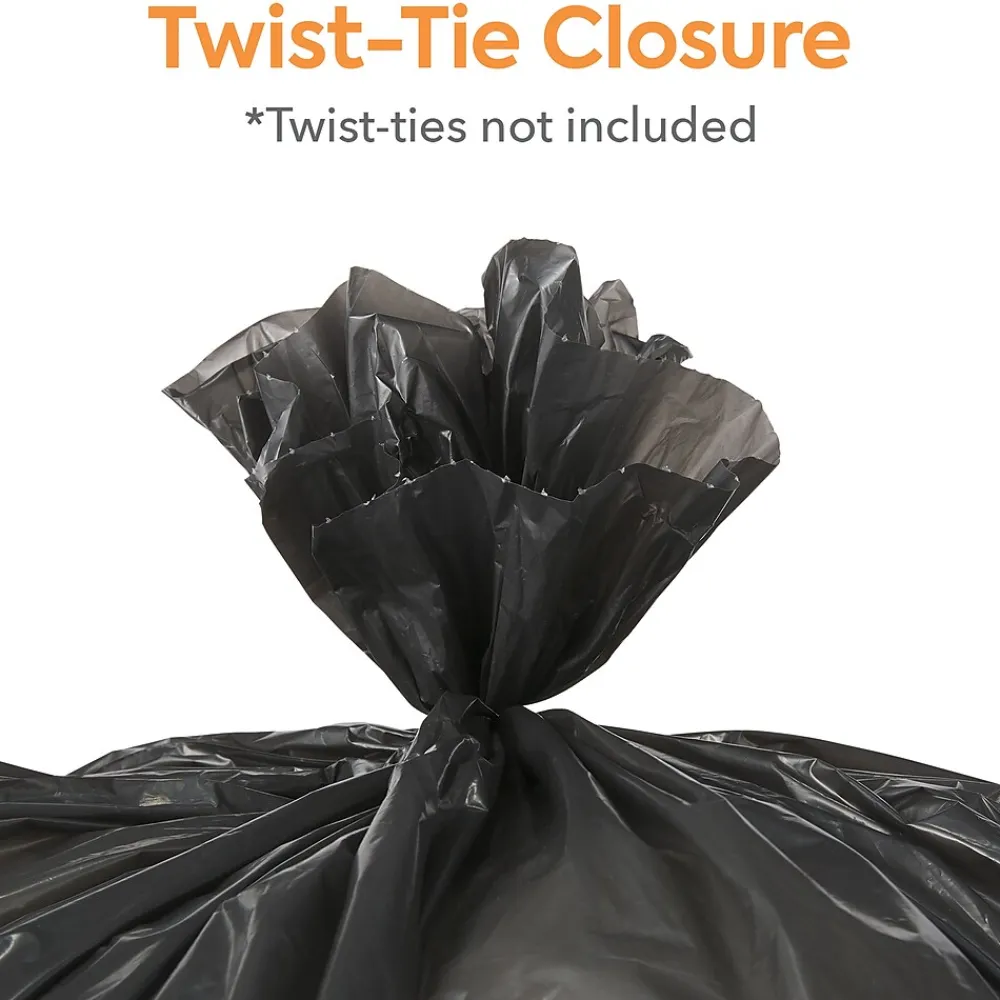 ™ 50-56 Gallon Trash Bag, 43" x 48", Low Density, 0.95 mil, Black, 100 Bags/Box (CW18194)<Coastwide Professional Best