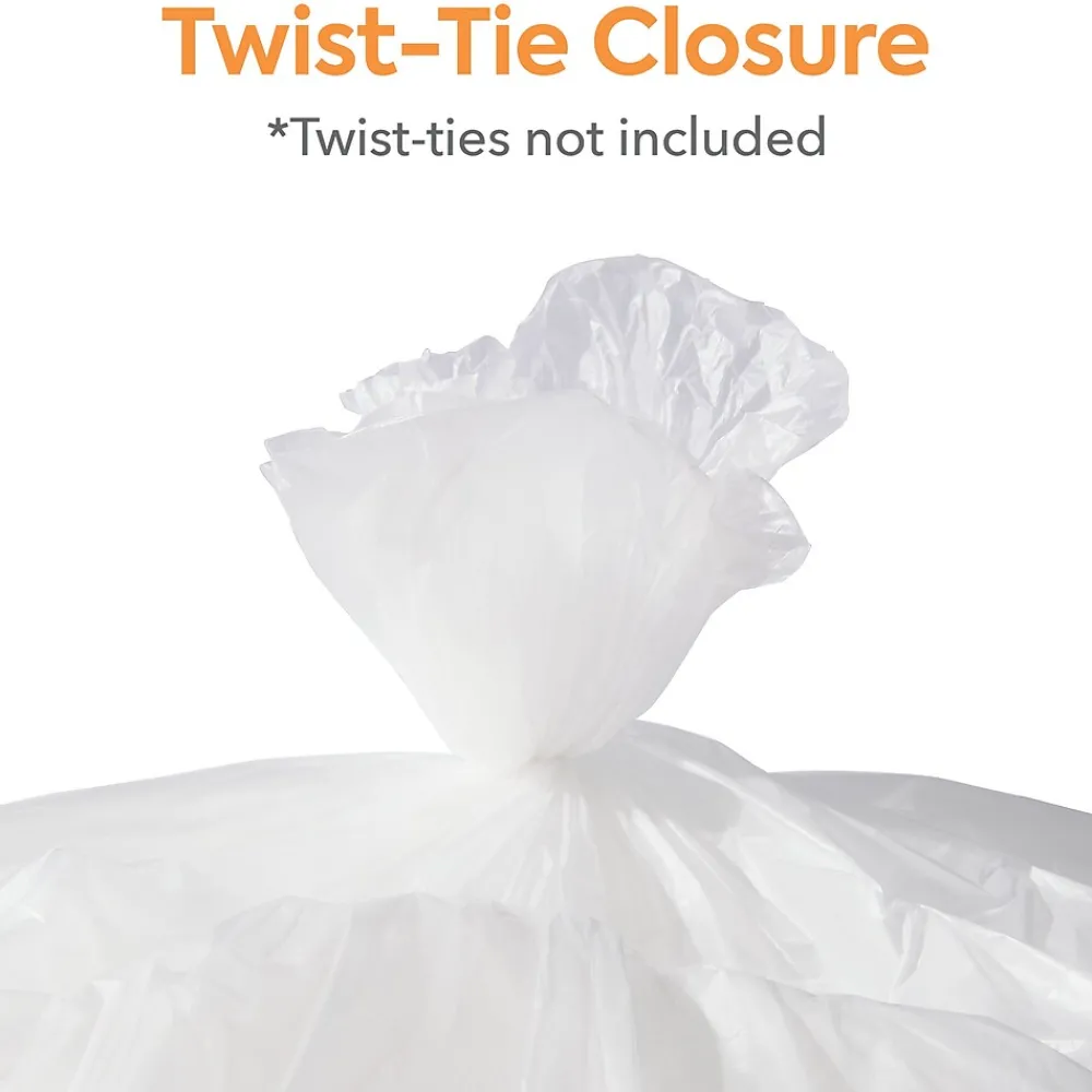 ™ 40-45 Gallon Trash Bag, 40" x 48", High Density, 12 mic, Natural, 250 Bags/Box (CW18203)<Coastwide Professional Outlet
