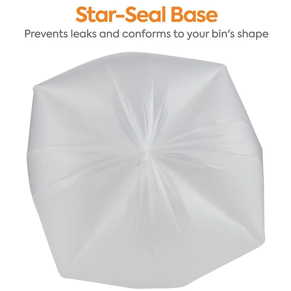 ™ 40-45 Gallon Trash Bag, 40" x 48", High Density, 12 mic, Natural, 250 Bags/Box (CW18203)<Coastwide Professional Outlet